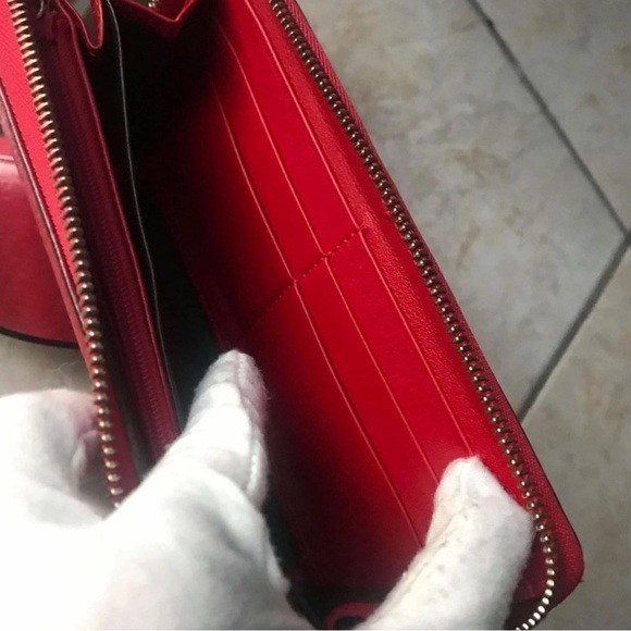 Gucci Micro Guccissima Leather Long Zippy Wallet W Gucci Heart Charm Zipper Pull - Picture 10 of 16